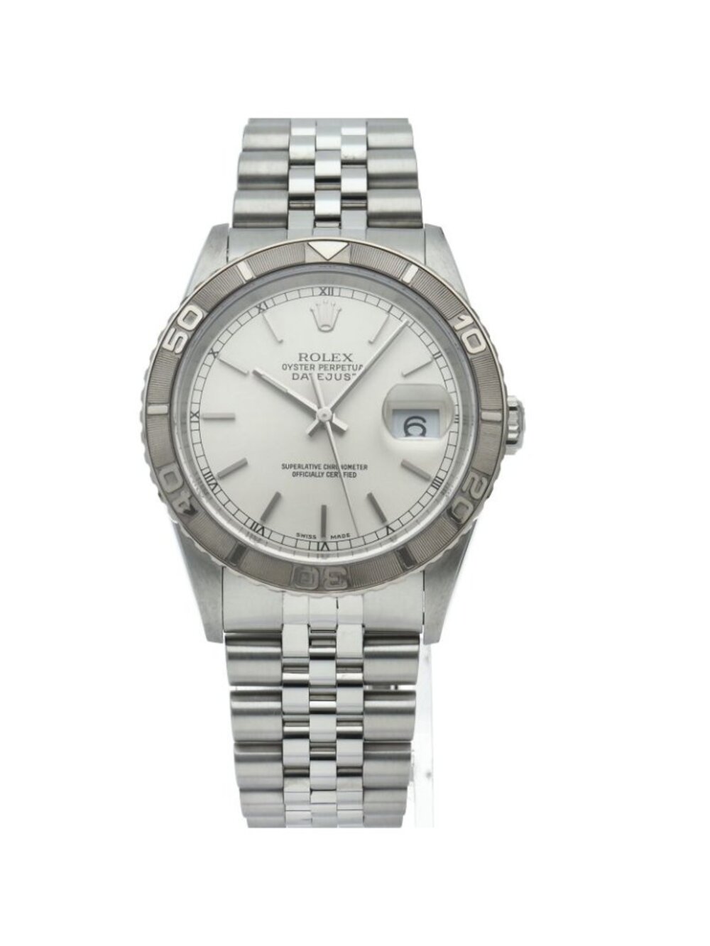 Rolex Datejust Watch Jubilee Thunderbird Box 18k White Gold
